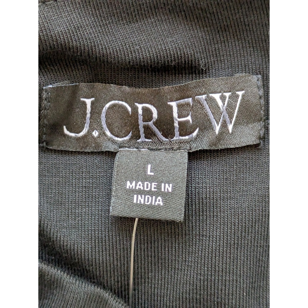 J. Crew Drop Waist‎ Mixy Dress With Poplin Skirt Size L Black Midi NWT CJ497 - Picture 4 of 6
